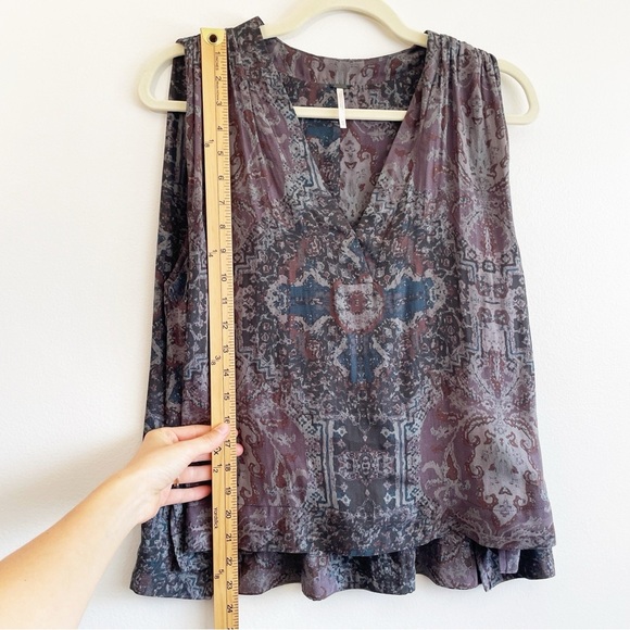 Free People Darcy swing printed Top blouse fairy whimsical whimsigoth grunge XS - Picture 9 of 13